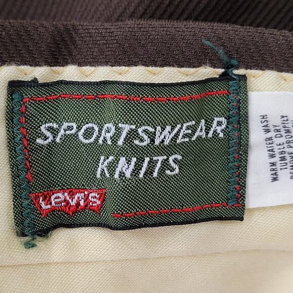 Vintage 80s LEVIS Sportswear Knits Pants 32x27 MOD Polyester - Picture 3 of 16